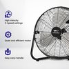 Proaira 12-inch High Velocity Cradle Floor Fan, 3 Speed Control, Black CFHV12B